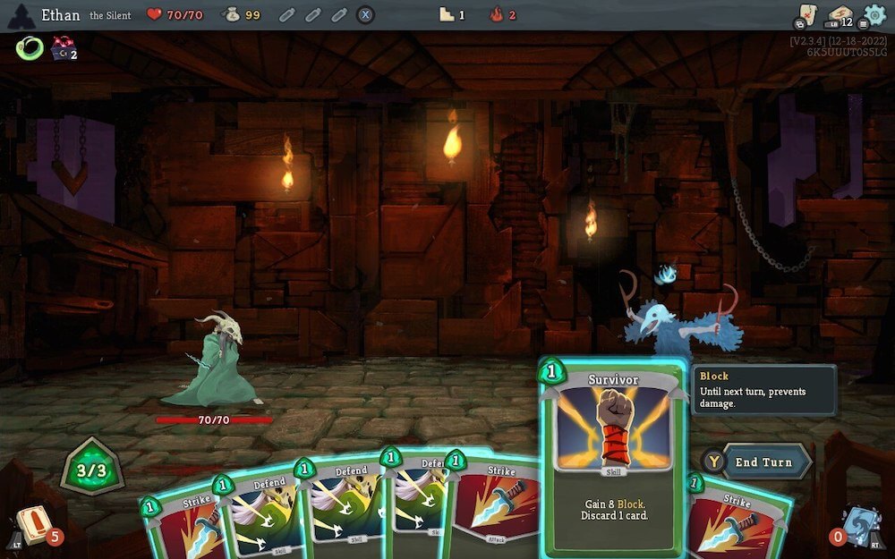 slay the spire silent survivor in hand