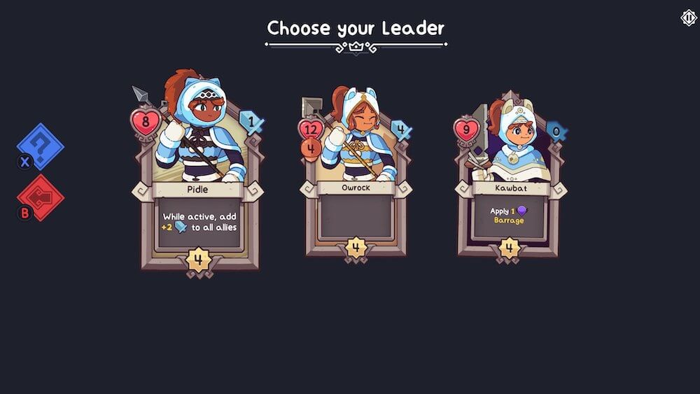 choosing your leader in wildfrost