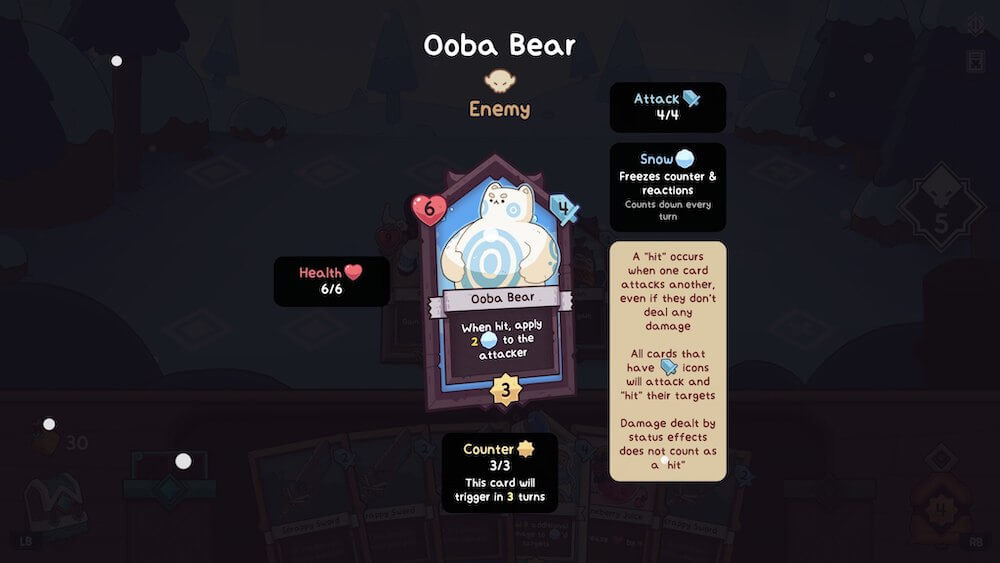 ooba bear overview in battle in wildfrost