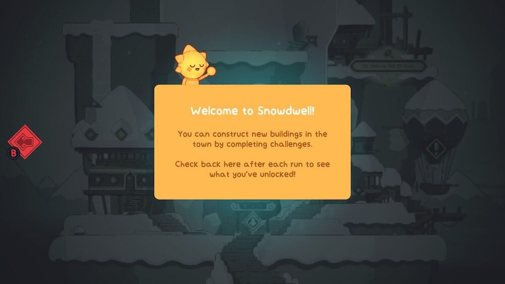 welcome to snowdwell message in wildfrost