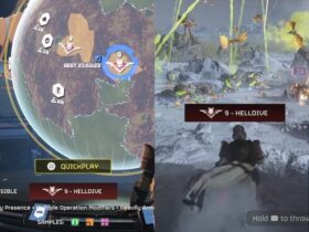 A view of the planet on Helldive difficulty in Helldivers 2