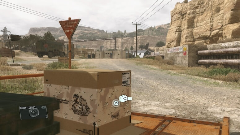 The location of the Delivery Point in the Afghanistan Central Base Camp in Metal Gear Solid V