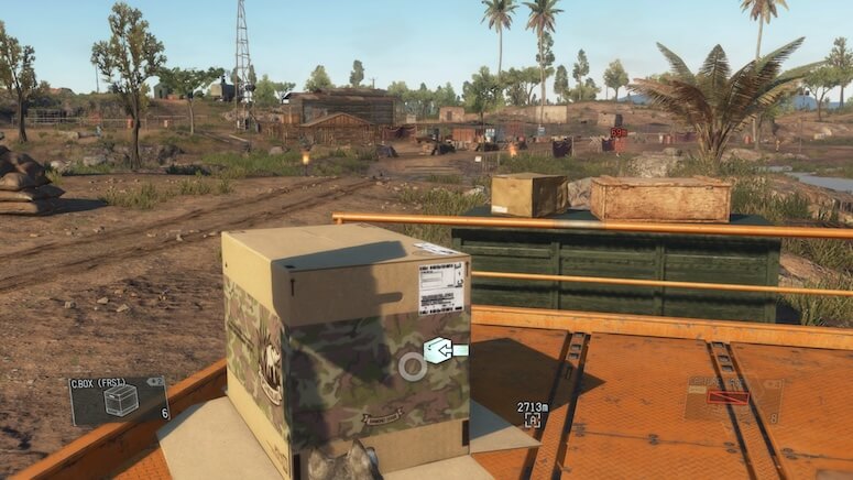 The location of the Delivery Point in Kibiza Camp in Metal Gear Solid V