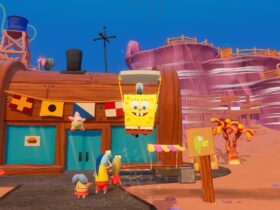Spongebob gameplay from Spongebob Squarepants: The Cosmic Shake