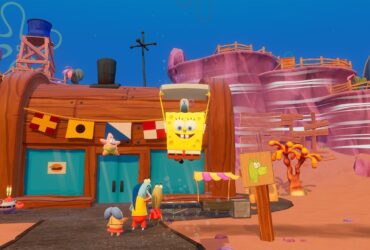 Spongebob gameplay from Spongebob Squarepants: The Cosmic Shake