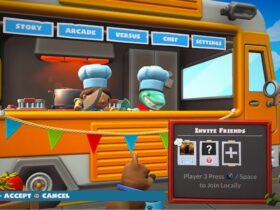 2 players on Overcooked 2 at the main menu