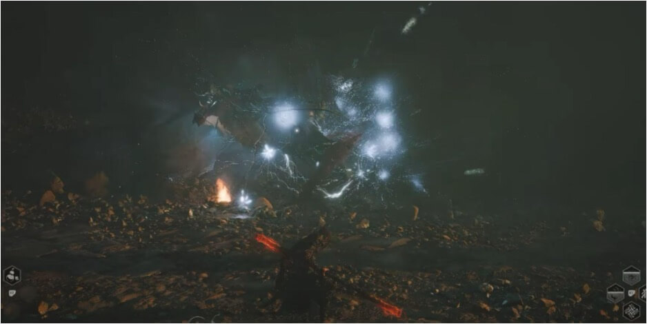 The Red Loong doing an AOE attack in Black Myth Wukong